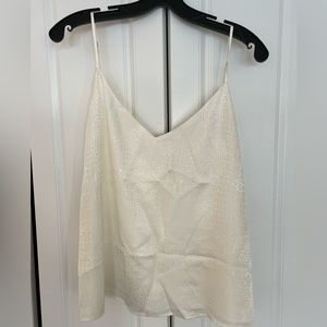 L’Agence White Silk Camisole (Size Medium)